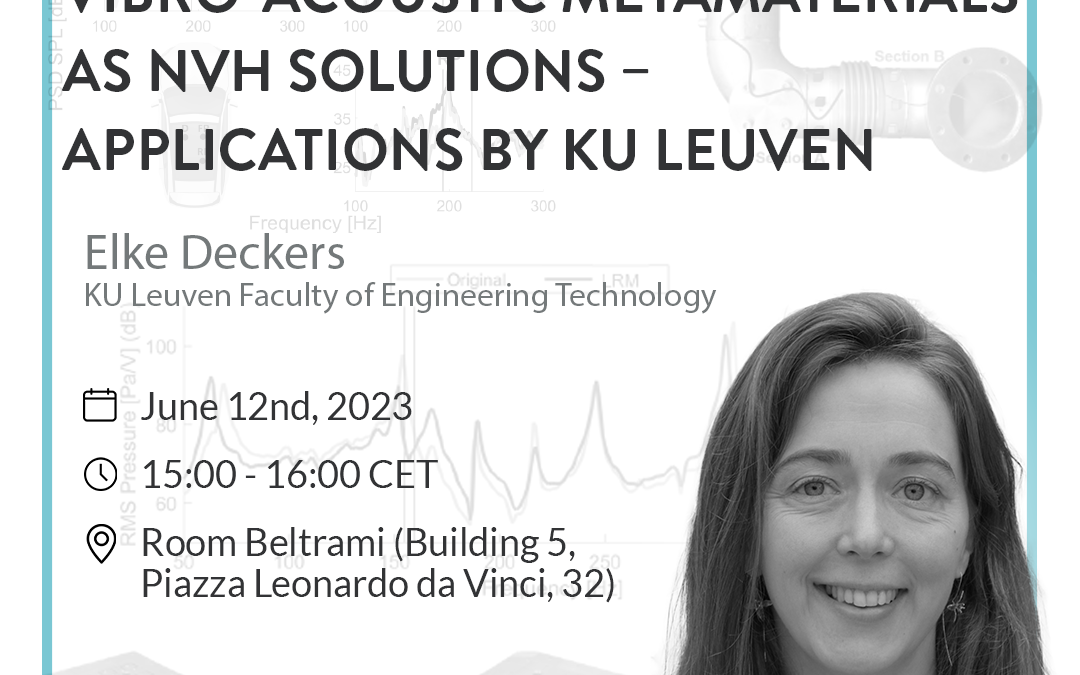 Locally resonant vibro-acoustic metamaterials as NVH solutions – applications by KU Leuven