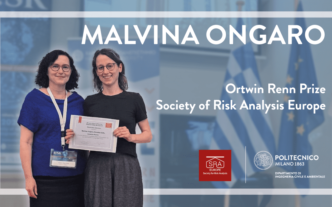 Malvina Ongaro ha vinto l’Ortwin Renn Prize – Society of Risk Analysis Europe