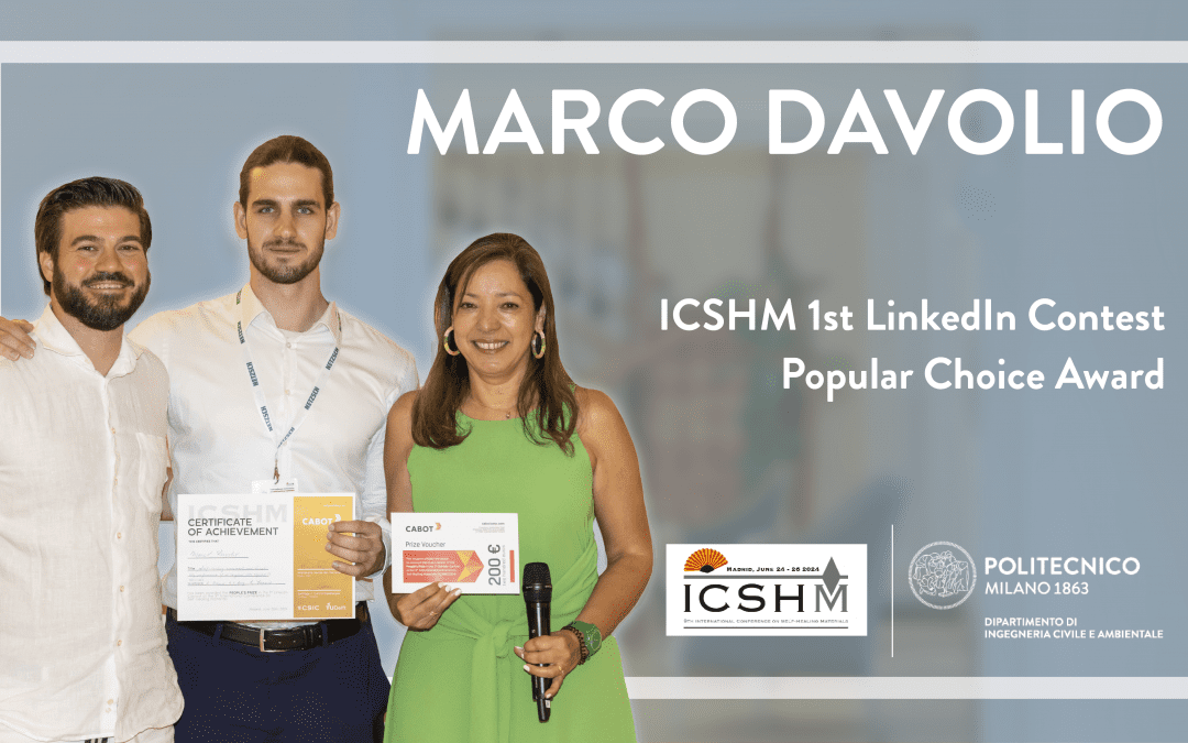 Marco Davolio wins the ICSHM 1st LinkedIn Contest – Popular Choice Award