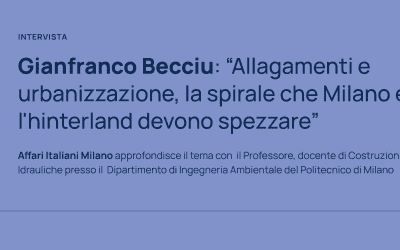 Gianfranco Becciu intervistato sul tema degli allagamenti e urbanizzazione a Milano