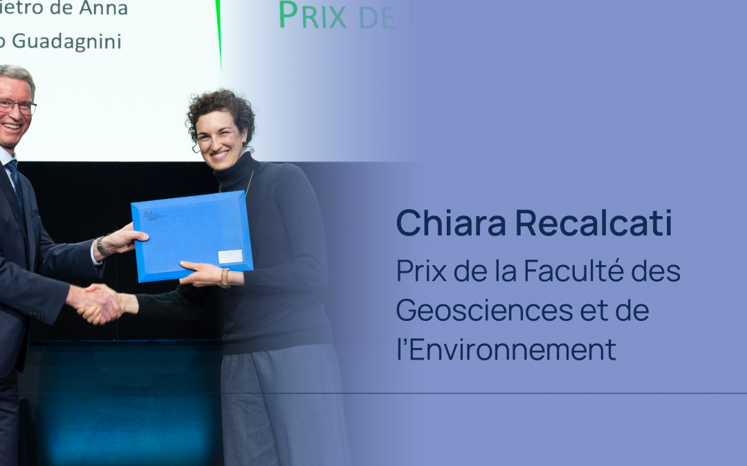 Chiara Recalcati riceve il Prix de la Faculté des Geosciences et de l’Environnement