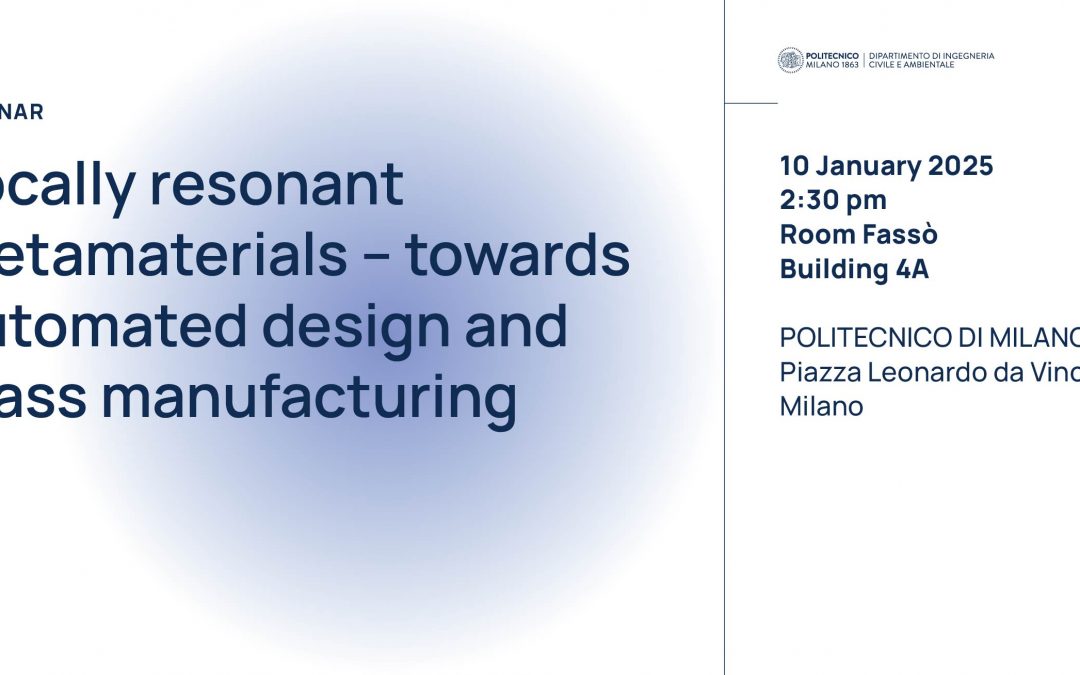 Seminar | Locally resonant metamaterials – towards automated design and mass manufacturing